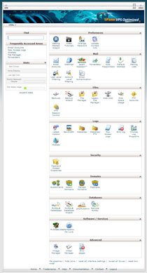 CPanel interface
